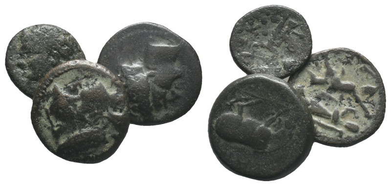 Lot of 3 Greek Æ coins, to be catalog. LOT SOLD AS IS, NO RETURN