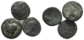 Lot of 3 Greek and Roman Æ coins, to be catalog. LOT SOLD AS IS, NO RETURN