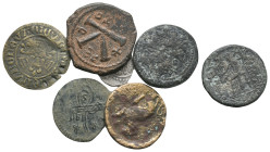 Mixed lot of 5 Roman Provincial, Byzantine and World Æ coins, to be catalog. LOT SOLD AS IS, NO RETURN