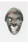 Roman Bronze Actor's Mask Moun, Circa 1st-2nd Century AD