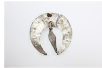 Thracian -Celtic  Silver Lunar Pendant, 3rd -2nd Century BC