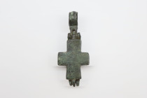 Medieval - Holy Land Reliquary Cross Pendant, Circa
10th-12th century AD