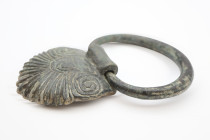 Greek Bronze Handle, Circa  5th- 4th  Century BC