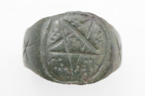 Migration Period Pentagram Ring, Circa
5th-7th Century AD