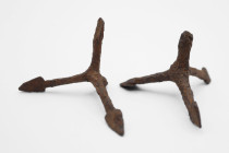 Byzantine Iron Anti Cavalry Caltrops, Circa 6th -7th Century AD