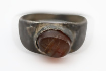 Roman Silver  Ring with Intaglio, Circa
1st - 3rd Century AD