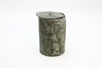 Roman Bronze Lidded Pyxis, Circa 

2nd-3rd Century AD