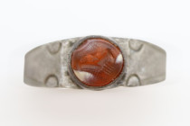 Roman Silver Fede Ring with Intaglio, Circa 1st -3rd Century AD