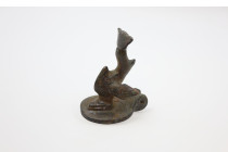 Roman Bronze Lamp Lid with Dolphin, Circa 2nd - 3rd Century AD