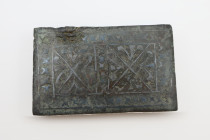 Roman Military  Belt  Decoration with Silver Inlay , Circa 1st - 3rd Century AD