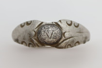 Roman Silver Votive Ring with V,
Circa 1st Century AD