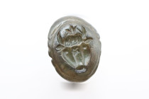 Roman Bronze Seal Ring with Bull Head , Circa
3rd ,4th Century AD
