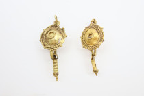 A Pair of Roman Gold Ear Rings,
Circa 1st, 2nd Century AD