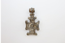 Byzantine Silver Cross Pendant, Circa
10th-12th century AD