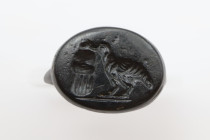 Ancient Greek Bronze Ring with Bird, Circa 3rd -1st Century BC