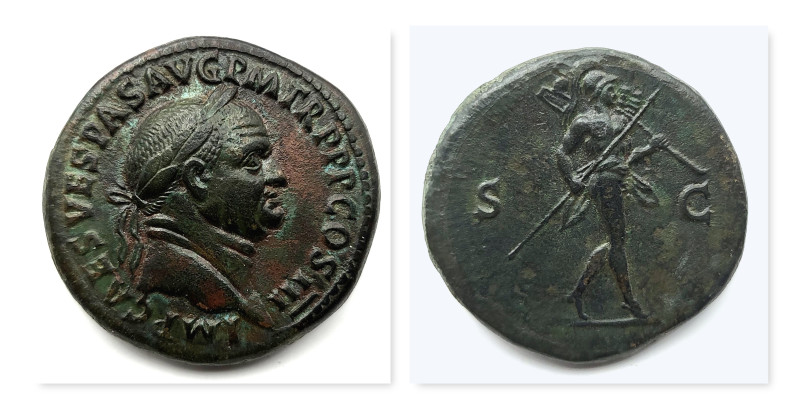 Vespasian. Sestertius. 71 AD. Rome. 25.09, 34mm.(Ric-II 2 247). (Bmcre-568). (C-...
