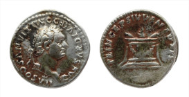 Domitian, as Caesar, 69-81. AR/AE Fourée Denarius