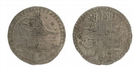 TURKEY OTTOMAN -SELIM III (1789-1807)-SILVER YUZLUK 1203/1819-RARE