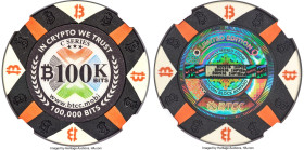 BTCC clay composite Loaded (Unredeemed) "Poker Chip" 0.1 Bitcoin (BTC) 2016 MS69 NGC, Ahonen Unlisted. Firstbits 1HPYBbuB. Serial B00936. Total mintag...