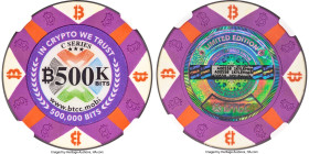 BTCC clay composite Loaded (Unredeemed) "Poker Chip" 0.5 Bitcoin (BTC) 2016 MS70 NGC, Ahonen Unlisted. Firstbits 1KYLEHop. Serial A00558. Total mintag...