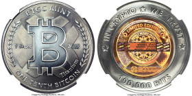 BTCC titanium Loaded (Unredeemed) 0.1 Bitcoin (BTC) 2018 MS68 Antiqued NGC, Ahonen Unlisted. Total issued: 900. Firstbits 1FvU1oYb. Serial #W00001. V ...