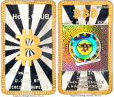 1HoDLCLUB partially gilt-silver Proof Loaded (Unredeemed) 0.0025 Bitcoin (BTC) Bar 2021 Genuine PCGS, 29 x 50 mm. Serial #058. Issued: 210. Firstbits ...