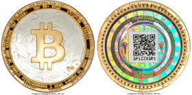 1HoDLCLUB Pair of Certified partially gilt-silver Loaded (Unredeemed) "Pizza Day" 0.001 Bitcoin (BTC) 2023 PCGS, 1) "Pizza Day" - MS69. Firstbits 1PiZ...