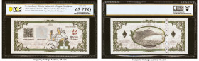 Bitcoin Suisse AG "Crypto Certificate" Banknote Loaded (Unredeemed) 0.1 Ethereum (ETH) 2019 Gem UNC 65 PPQ PCGS, Serial # BTCS ETH 05627. Series B. 1s...