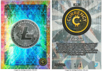 Cardsmiths Unloaded (Unfunded) "Currency Series 3 - Diamond Gemstone Refractor" Litecoin Trading Card 2024 Mint 9 TAG, TAG Score 933. Card number #56....