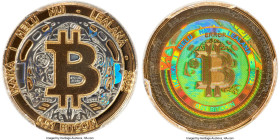 Lealana partial gilt-silver Proof Loaded (Unredeemed) "Bitcoin Cent - Error" 0.01 Bitcoin (BTC) 2022 PR69 Deep Cameo PCGS, Ahonen-Unl. Serial #58. Typ...