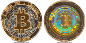 Lealana partial gilt-silver Proof Loaded (Unredeemed) "Bitcoin Cent" 0.01 Bitcoin (BTC) 2022 PR69 Deep Cameo PCGS, Ahonen-Unl. Mintage: 140. Type UF (...