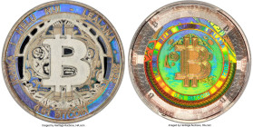 Lealana silver Proof Loaded (Unredeemed) "Bitcoin Cent" 0.01 Bitcoin (BTC) 2022 PR69 Deep Cameo PCGS, Ahonen Unlisted. Serial #45. Type UF (User-Funde...
