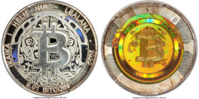 Lealana silver Proof Loaded (Unredeemed) "Bitcoin Cent" 0.01 Bitcoin (BTC) 2022 PR68 Deep Cameo PCGS, Ahonen Unlisted. Serial #58. Type UF (User-Funde...