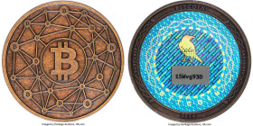 Ravenbit bronze Loaded (Unredeemed) "Node" 0.001 Bitcoin (BTC) 2014 MS68 PCGS, Ahonen-pg 242. Total issued: 517. Series 2.3. Type UF. 39mm. Firstbits ...