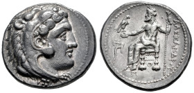 Kingdom of Macedon. Alexander III, "The Great". Tetradrachm. 327-323 BC. Tarsos. (Price-3022). Anv.: Head of Herakles right, wearing lion's skin headd...