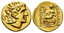 Kings of Pontos. Mithradates VI Eupator. Stater. 88-86 BC. Kallatis. First Mithradatic War issue, in the name and types of Lysimachos. (AMNG-I 258). (...