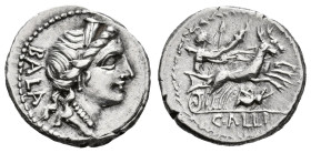 Aelius. C. Allius Bala. Denarius. 92 BC. Rome. (Ffc-102). (Craw-336/1c). (Cal-72a). Anv.: Female head (Diana?) right, BALA behind, letter below chin. ...