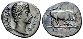 Augustus. Denarius. 15-13 BC. Lugdunum. (Ffc-108). (Ric-167a). (Cal-826). Anv.: AVGVSTVS DIVI. F. bare head of Augustus right. Rev.: IMP. X. in exergu...
