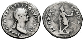 Julia Titi. Denarius. 80-81 AD. Rome. (Ric-II 1 388). (Bmcre-141). (Rsc-14). Anv.: IVLIA AVGVSTA TITI AVGVSTI F•, diademed and draped bust to right. R...