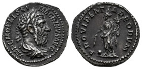 Macrinus. Denarius. 217-218 AD. Rome. (Ric-IV 80). (Bmcre-73). (Rsc-108). Anv.: IMP C M OPEL SEV MACRINVS AVG, laureate and draped bust right. Rev.: P...
