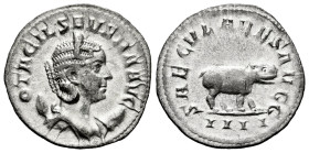Otacilia Severa. Antoninianus. 248 d.C. Rome. Ludi Saeculares issue, commemorating the 1000th anniversary of Rome. (Ric-116b). (Seaby-63). Anv.: OTACI...
