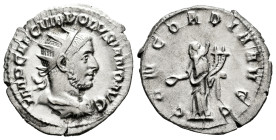 Volusian. Antoninianus. 253 AD. Rome. (Ric-IV 167). Anv.: IMP CAE C VIB VOLVSIANO AVG, radiate, draped and cuirassed bust to right. Rev.: CONCORDIA AV...