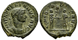 Aurelian. Unit. 275 AD. Rome. (Ric-V. 1 180). (MER/RIC-1878). Anv.: IMP AVRELIANVS AVG, laureate and cuirassed bust to right. Rev.: CONCORDIA AVG, emp...