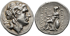 KINGDOM OF THRACE. 
LYSIMACHUS, king 323-281 BC. Tetradrachm, Pella, about 286-282. AR 17.16 g. Deified head r. of Alexander the Great, wearing royal...
