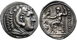 KINGDOM OF MACEDONIA. 
ALEXANDROS III THE GREAT, king 336-323 BC. Tetradrachm, posthumous, Amphipolis, about 315-294. AR 17.12 g. Head of Heracles r....