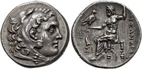 KINGDOM OF MACEDONIA. 
ALEXANDROS III THE GREAT, king 336-323 BC. Tetradrachm, posthumous, Sinope, about 230-200. AR 16.94 g. Head of unbearded Herac...