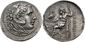 IONIA. 
MILET. Tetradrachm, type of king Alexander the Great, about 210-190. AR 16.78 g. Obv. Head of unbearded Herakles r., wearing lion skin. Rev. ...