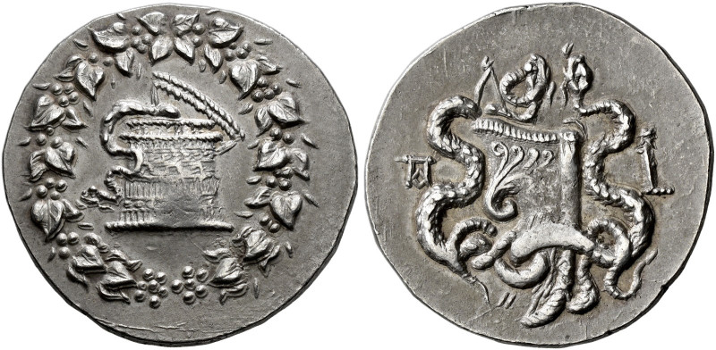 PHRYGIA. 
APAMEIA. Cistophoric tetradrachm, about 166-160. AR 12.60 g. Cista my...