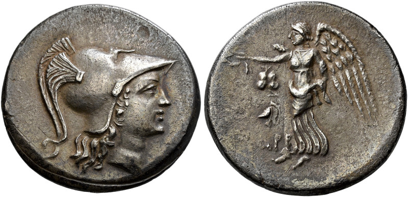 PAMPHYLIA. 
SIDE. Tetradrachm, about 250-200. AR 16.31 g. Head of Athena r., we...