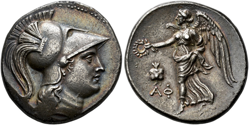 PAMPHYLIA. 
SIDE. Tetradrachm, about 250-200. AR 16.90 g. Head of Athena r., we...